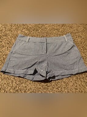 Kenar Blue and White Striped Women's Shorts